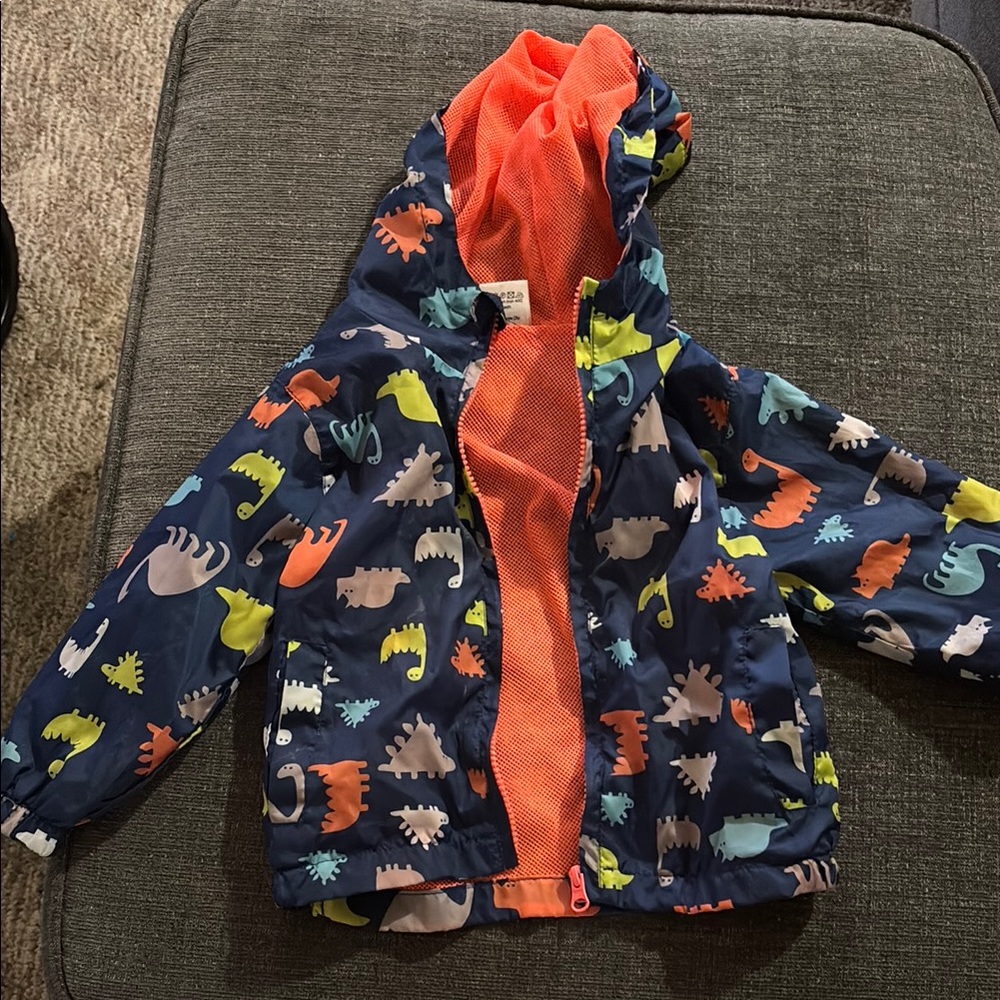 Colorful Dinosaur Print Kids' Jacket